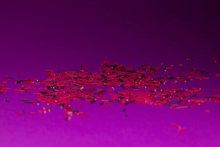 red pastry topping for easter on a pink background horizontal photo
