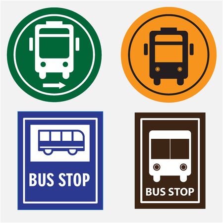 Vector illustration of a bus stop graph. Good for transportation, parking or bus stopsのイラスト素材