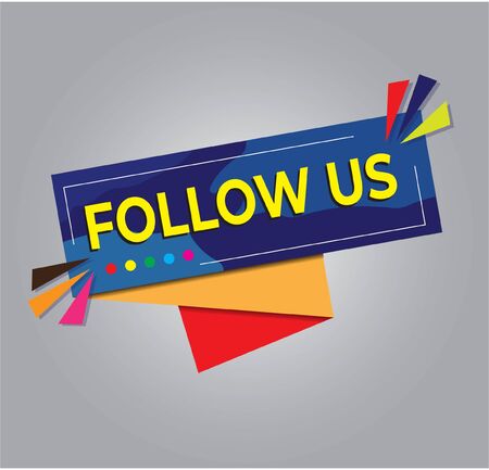 Follow us template. Great vector for social media, web, applications etc.のイラスト素材