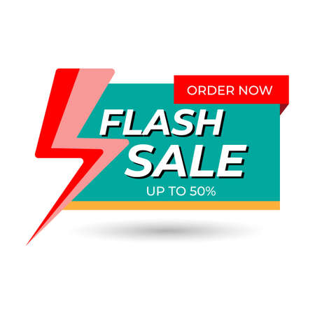 Flash sale design template. Vector is great for sales promotion, product marketing, discount coupons, fashion, online shops, web etc.のイラスト素材