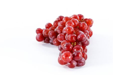 Red grape on white backgroundの写真素材