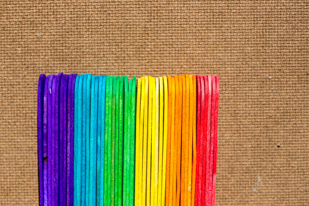 colorful wood ice-cream stickの写真素材