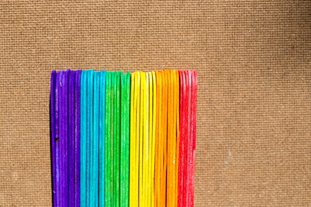 colorful wood ice-cream stickの写真素材