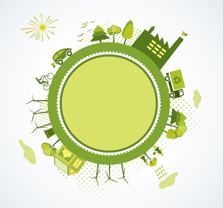 Green world, green planet,go greenのイラスト素材