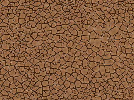 Earth cracked because of drought.のイラスト素材