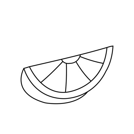 Icon orange slice. Icon of orange slice on white background.のイラスト素材