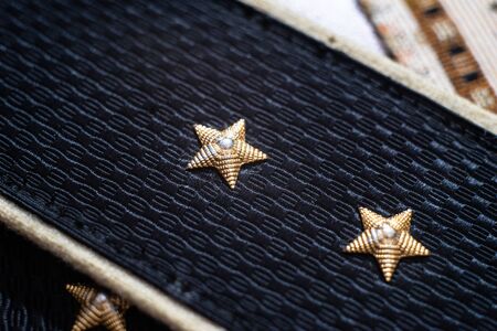 Shoulder strap of russian navy warrant officer closeupの写真素材