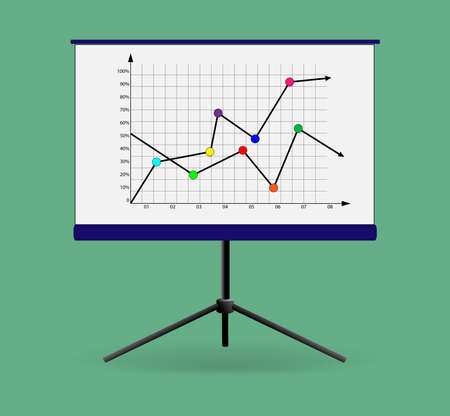 Business Growing Chart Presentation Iconの写真素材