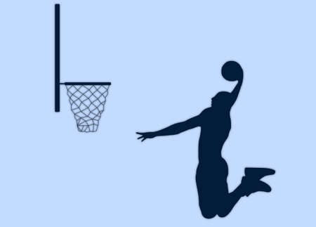basketball player ball illustration
