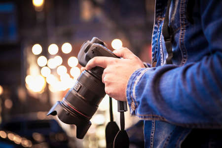 camera and photographerの写真素材