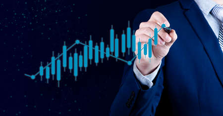 businessman and graphics