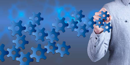 businessman and mechanism