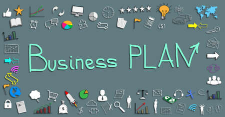 business plan; illustrationの写真素材