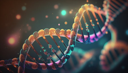 DNA, cell illustration, generative aiの素材