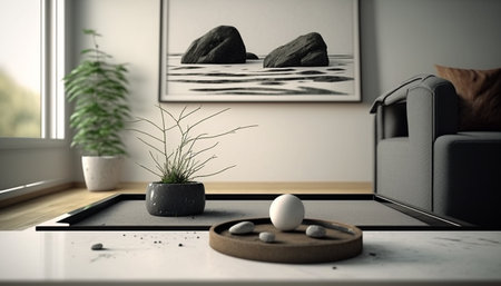 The interior of the living room, generative aiの素材