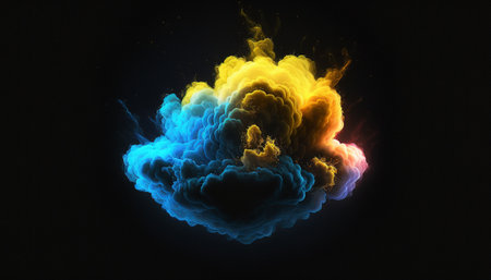 colorful cloud, smoke, generative aiの素材