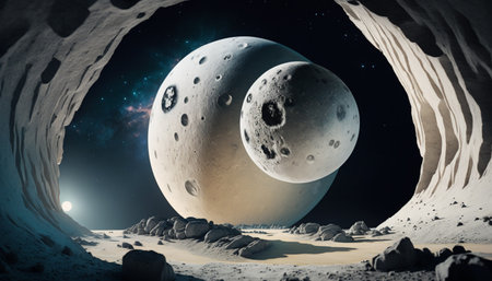 uninhabited planets in the galaxy, generative aiの素材