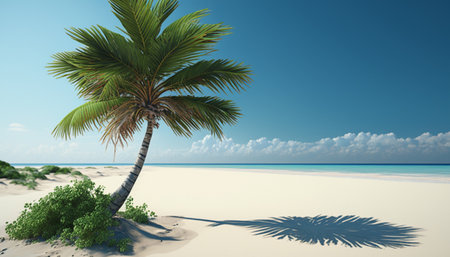 beautiful tropical beach background. Generative AI illustratorの素材