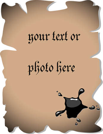 Parchment with black blotのイラスト素材