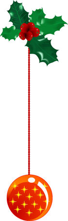 Christmas decoration with glass ballのイラスト素材