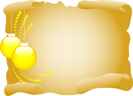 Old parchment with the ballsのイラスト素材