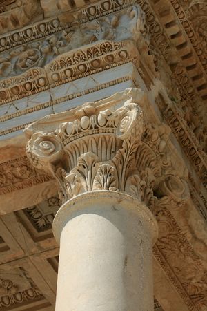 Detail of ancient chaplet in Ephesus,Turkey