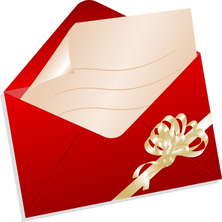 Envelope with the ribbon - vector illustrationのイラスト素材