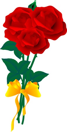 Bouquet of roses - vector illustrationのイラスト素材