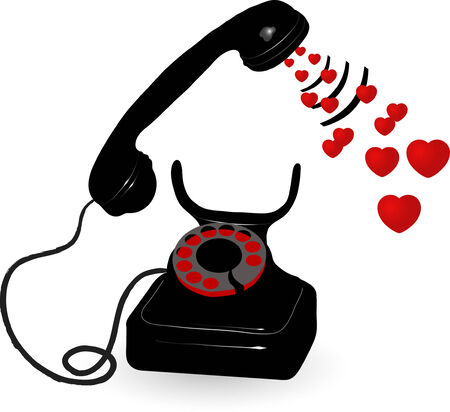 Vector illustration of old phoneのイラスト素材