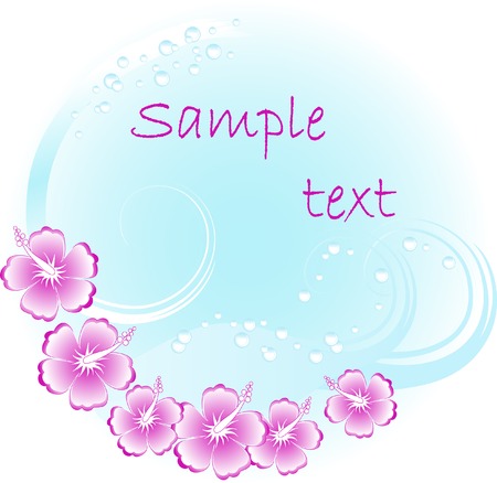 Summer beach in frame - vector illustrationのイラスト素材