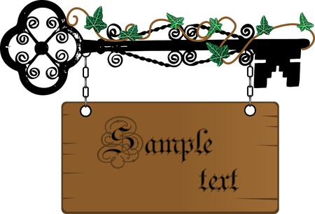 Wooden signboard for your textのイラスト素材