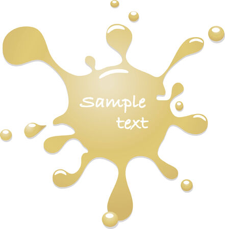 Golden blot with white textのイラスト素材