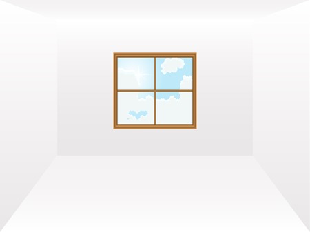 Window against the sky  - vector illustrationのイラスト素材