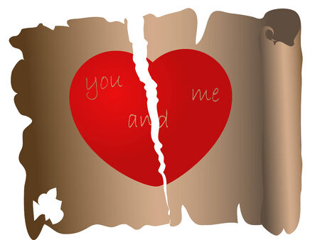 Abstract red heart - vector illustrationのイラスト素材