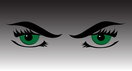 Green eyesのイラスト素材