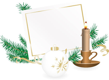 Abstract christmas background with ballsのイラスト素材