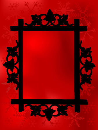 Photo frame with christmas backgroundのイラスト素材