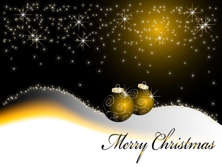 Black and gold christmas frame - illustrationのイラスト素材