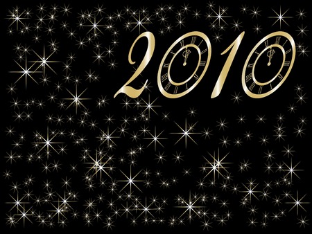 Christmas frame with clock - vector illustrationのイラスト素材