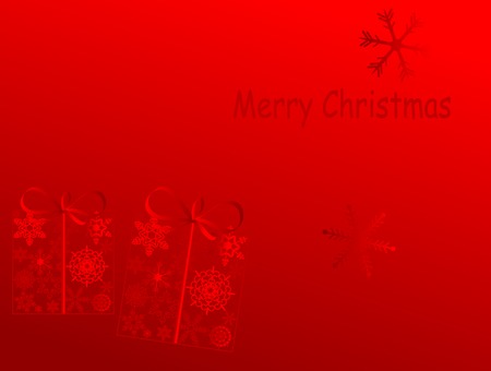 Red christmas gifts - vector illustrationのイラスト素材