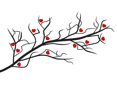 Abstract heart tree  illustrationのイラスト素材
