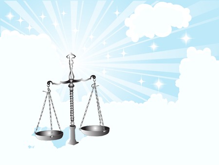 Silver scales against the blue cloudy skyのイラスト素材