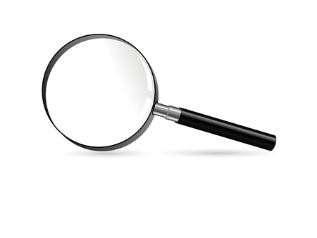 Magnifying glass over white backgroundのイラスト素材