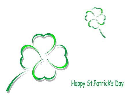 St. Patrick's day background with cloversのイラスト素材