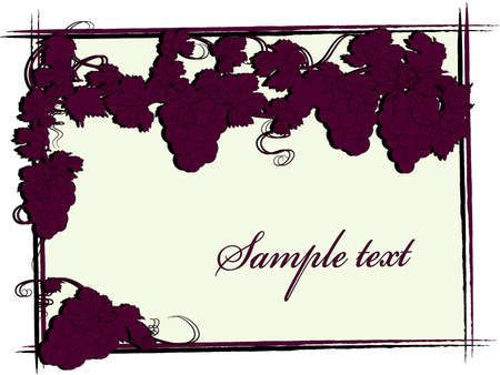 Elements for design with vine leaves and grapesのイラスト素材