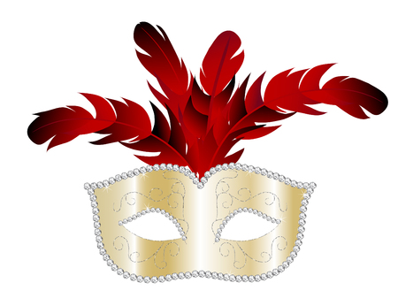 Carnival facemask on white backgroundのイラスト素材