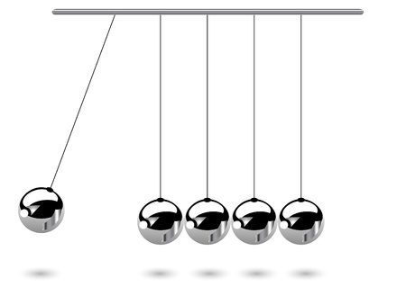 Hanging silver balls - vector illustrationのイラスト素材