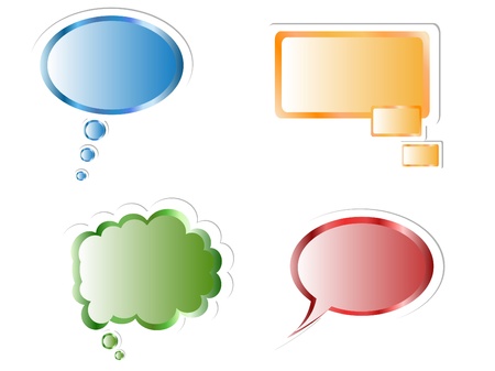 Collection of colorfull speech bubblesのイラスト素材