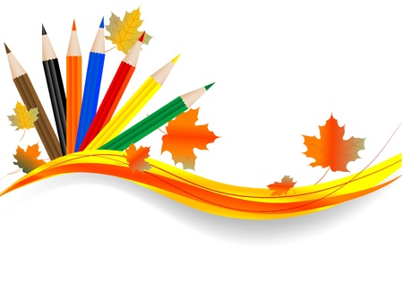 Abstract background with color pencilsのイラスト素材