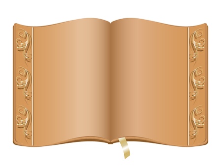 Elegant book with golden borderのイラスト素材